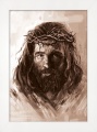 Obraz religijny Jezus Chrystus Ecce Homo w ramie białej