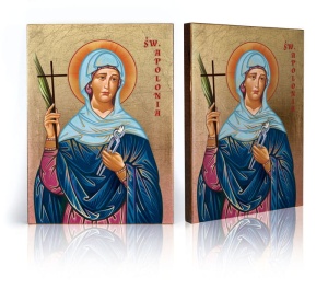 Ikona religijna Święta Apolonia - patronka stomatologów