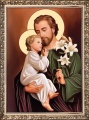 Obraz religijny Święty Józef w ramie ornamentowej