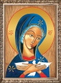 Obraz religijny Pneumatofora - Matka Boża niosąca Ducha Świętego w ramie ornamentowej