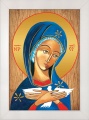Obraz religijny Pneumatofora - Matka Boża niosąca Ducha Świętego w ramie białej