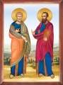 Obraz religijny Święty Piotr i Paweł  w ramie drewnianej