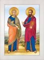 Obraz religijny Święty Piotr i Paweł  w ramie białej