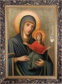 Obraz religijny Święta Anna z Matką Bożą w ramie ornamentowej