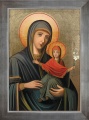 Obraz religijny Święta Anna z Matką Bożą w ramie srebrnej