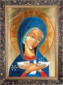 Obraz religijny Pneumatofora - Matka Boża niosąca Ducha Świętego w ramie ornamentowej
