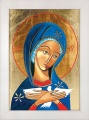 Obraz religijny Pneumatofora - Matka Boża niosąca Ducha Świętego w ramie białej