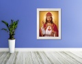 Obraz religijny na płótnie Chrystus Król w ramie białej