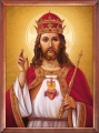 Obraz religijny Chrystus Król w ramie drewnianej