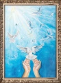 Obraz religijny Łaska Ducha Świętego w ramie ornamentowej