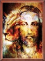 Obraz religijny Jezus Chrystus w ramie drewnianej
