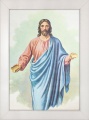 Obraz religijny Jezus Chrystus w ramie białej