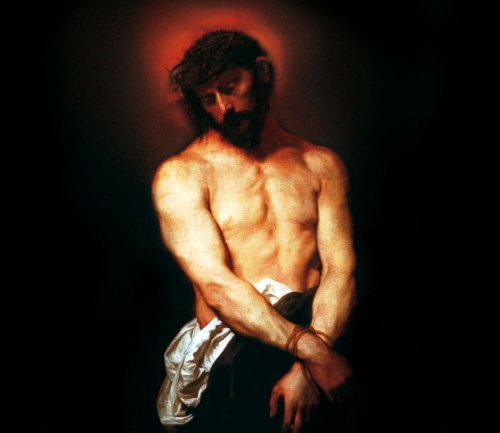 Tło do Ciemnicy, Jezus Chrystus, czarny 150x130 cm