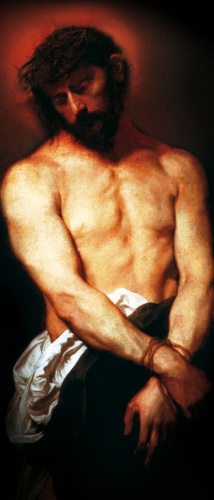 Tło do Ciemnicy, Jezus Chrystus, czarny 150x350 cm