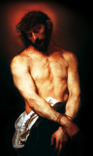 Tło do Ciemnicy, Jezus Chrystus, czarny 150x250 cm