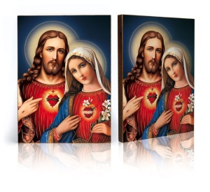 Ikona religijna Serce Maryi i Serce Jezusa 
