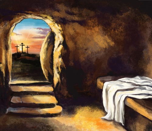Tło do Grobu Pańskiego,Trzy Krzyże 150x130cm