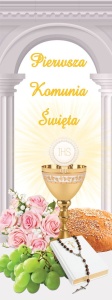 Baner na Pierwszą Komunię Świętą 75x200 cm
