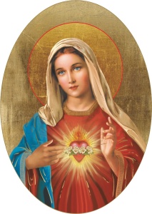 Ikona owalna Najświętsze Serce Maryi