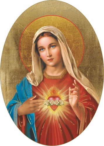 Ikona owalna Najświętsze Serce Maryi