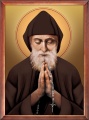 Obraz religijny Święty Charbel w drewnianej ramie