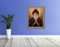 Obraz na płótnie Święty Charbel - rama ornament