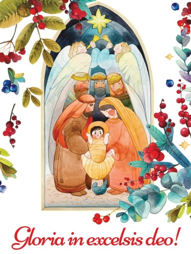 Baner na Boże Narodzenie "Gloria in excelsis deo" 75x100cm
