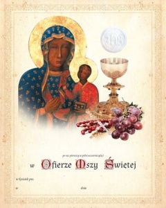 Obrazki komunijne Matka Boża Częstochowska 25szt./100szt.