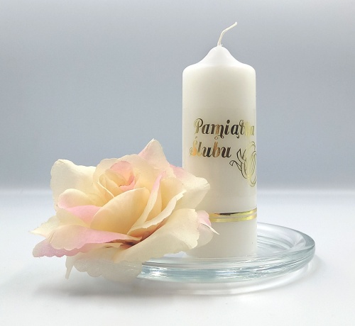 Świeca z obrączkami