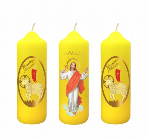 Zestaw świec na Wielkanoc - Baranek Boży, Jezus