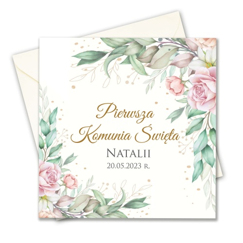 Zaproszenie na Komunię personalizowane