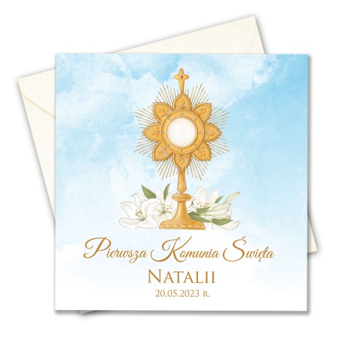 Zaproszenie na Komunię personalizowane