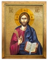 Obraz złocony w ramie, Jezus Chrystus Pantokrator