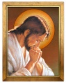 Obraz złocony w ramie, Jezus Chrystus modlący się