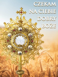 Baner na Boże Ciało, "Czekam na Ciebie Dobry Boże" 75x100 cm
