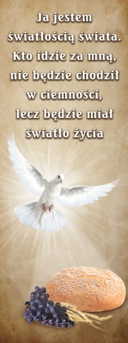Baner na Boże Ciało, "Ja jestem światłością świata.." 75x200 cm
