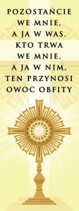 Baner na Boże Ciało, "Pozostańcie we mnie, a ja w was.." 75x200 cm