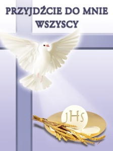 Baner na Boże Ciało, "Przyjdźcie do mnie wszyscy" 75x100 cm