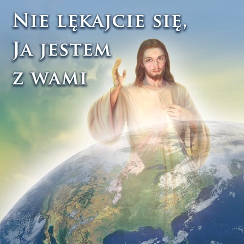 Baner na Boże Ciało "Nie lękajcie się, ja jestem z wami" 150x150 cm