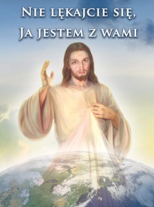Baner na Boże Ciało "Nie lękajcie się ja jestem wami" 75x100 cm