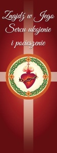 Baner na Boże Ciało "Znajdź w Jego Sercu ukojenie i pocieszenie" 75x200