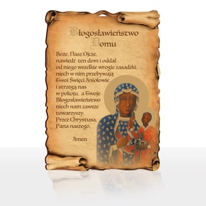 Obrazek Błogosławieństwo Domu-Matka Boża Częstochowska, złocony
