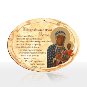 Obrazek Błogosławieństwo Domu-Matka Boża Częstochowska, złocony