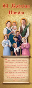 Baner religijny - Błogosławiona rodzina Ulmów 75x200 cm