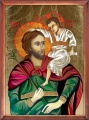 Obraz religijny Święty Krzysztof w ramie drewnianej