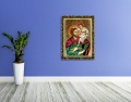 Obraz na płótnie Święty Krzysztof rama ornament