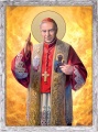 Obraz religijny Błogosławiony Kardynał Wyszyński w ramie szarej z przetarciami