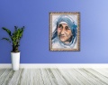 Obraz na płótnie Święta Matka Teresa z Kalkuty - rama ornamentowa
