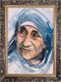 Obraz religijny Święta Matka Teresa  - rama ornamentowa