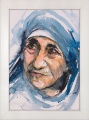 Obraz religijny Święta Matka Teresa  - rama biała
